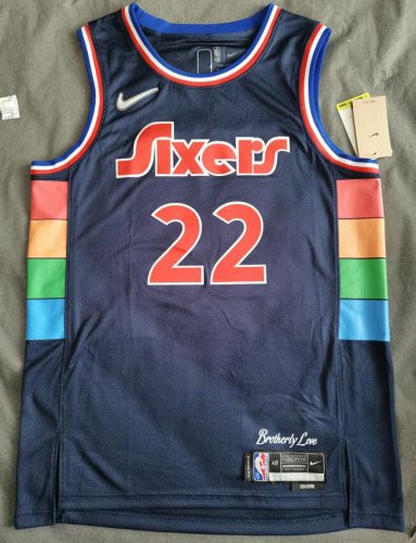 Maillot de Basket #22 Thybulle 76ers 75th Anniversary Diamond Marine Swingman